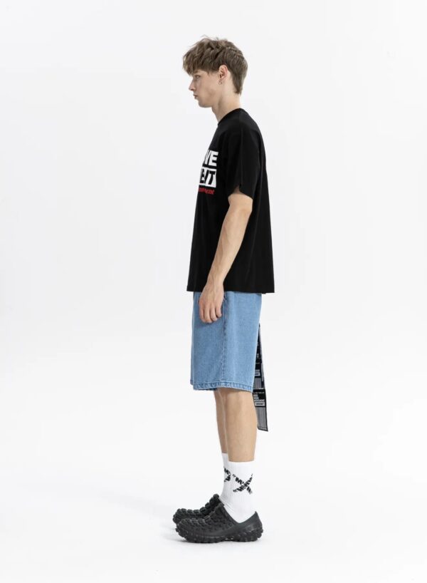 MOD WAVE MOVEMENTCamiseta"Streetwear Dog Print Regular Fit"color negro