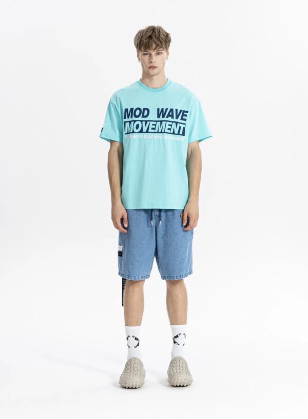 MOD WAVE MOVEMENTCamiseta"Streetwear Dog Print Regular Fit"color verde