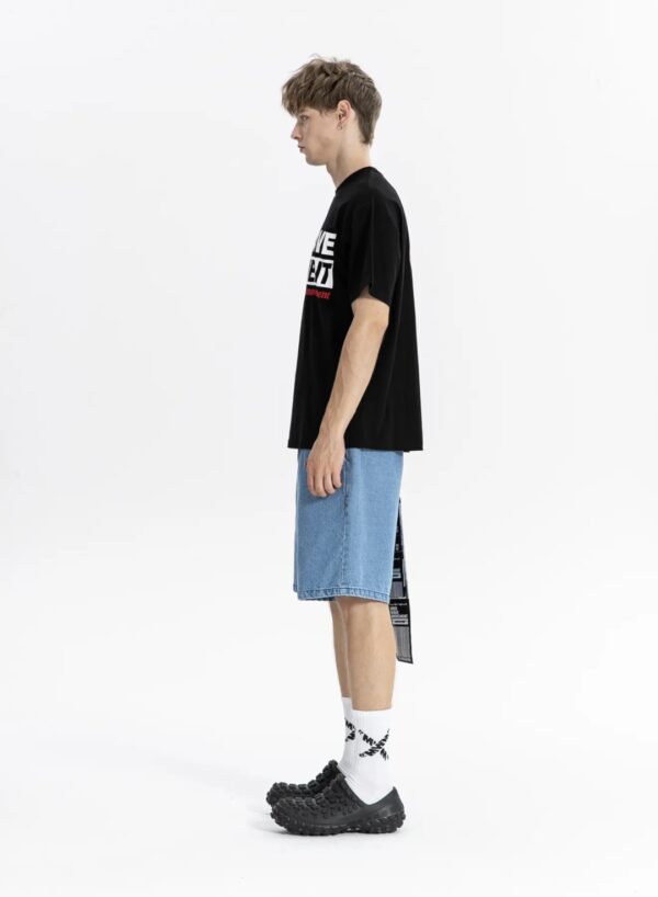 MOD WAVE MOVEMENTCamiseta"Streetwear Dog Print Regular Fit"color negro