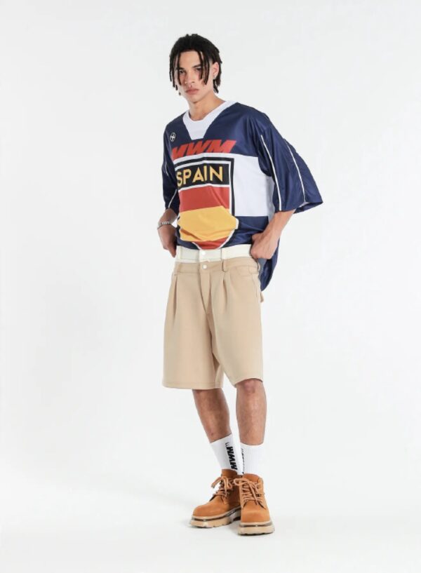 MOD WAVE MOVEMENTCamiseta"Ultra-Oversized Country Team Jersey"color marino