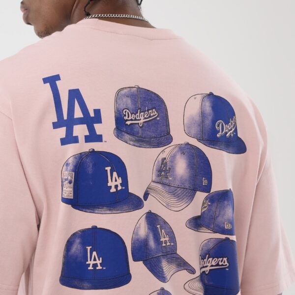 NEW ERACamiseta"MLB CAP GRPHC OS TEE LOSDOD PKR"color rosa