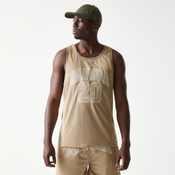 NEW ERACamiseta"NE MESH TANK NEWERA CAM"color beige