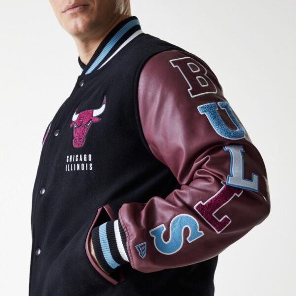 NEW ERAChaqueta"NBA PATCH VARSITY CHIBUL  BLK"color negro