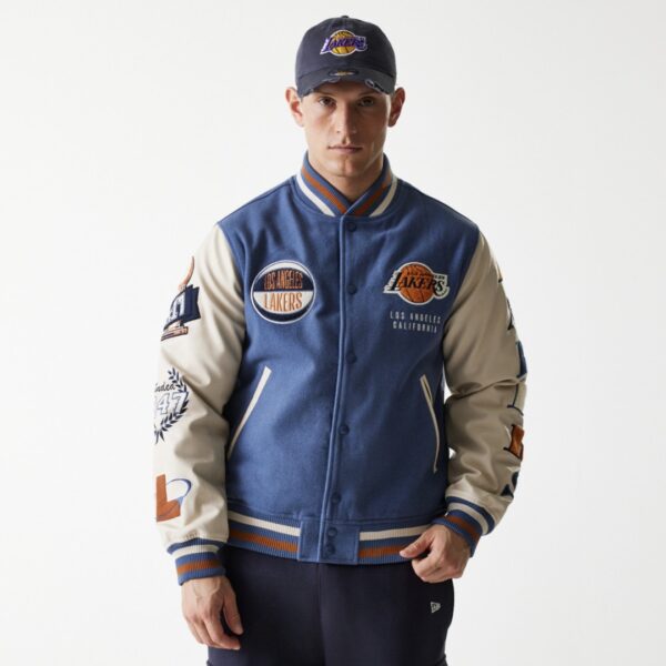 NEW ERAChaqueta"NBA PATCH VARSITY LOSLAK MIN"color azul