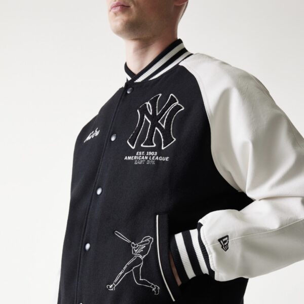 NEW ERAChaqueta"MLB VARSITY JACKET NEYYAN BLK"color negro