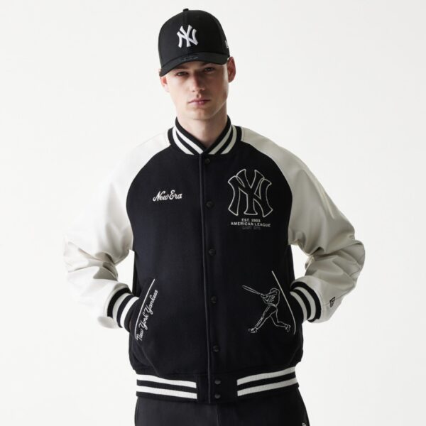 NEW ERAChaqueta"MLB VARSITY JACKET NEYYAN BLK"color negro