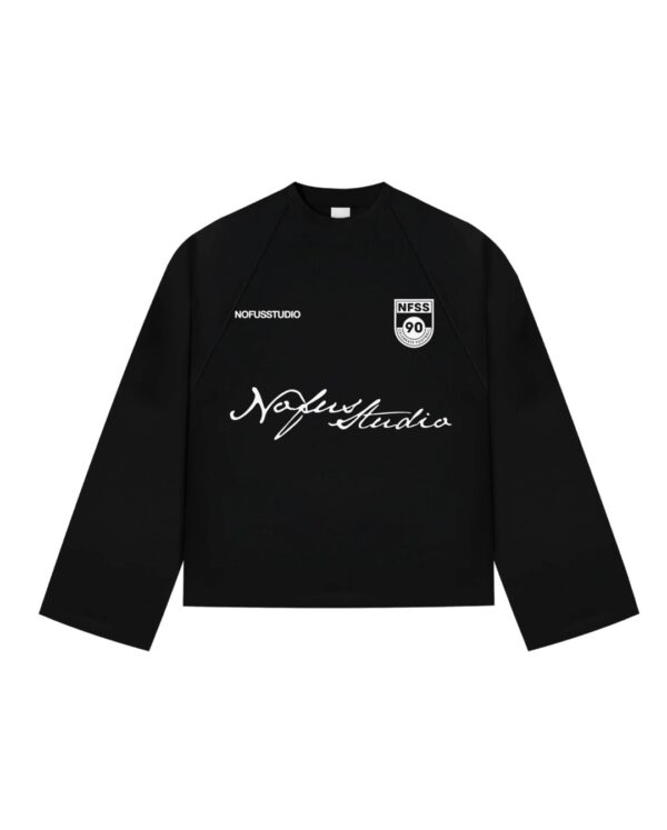 NOFUSSSudadera"Black Studio Crewneck"color negro