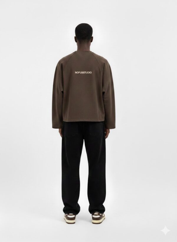 NOFUSSSudadera"Brown Minimal Crewneck"color marron