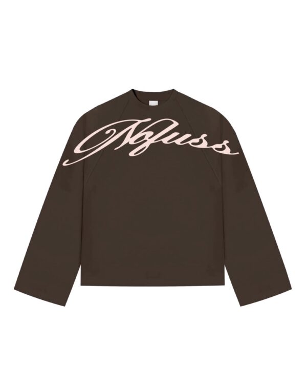 NOFUSSSudadera"Brown Minimal Crewneck"color marron