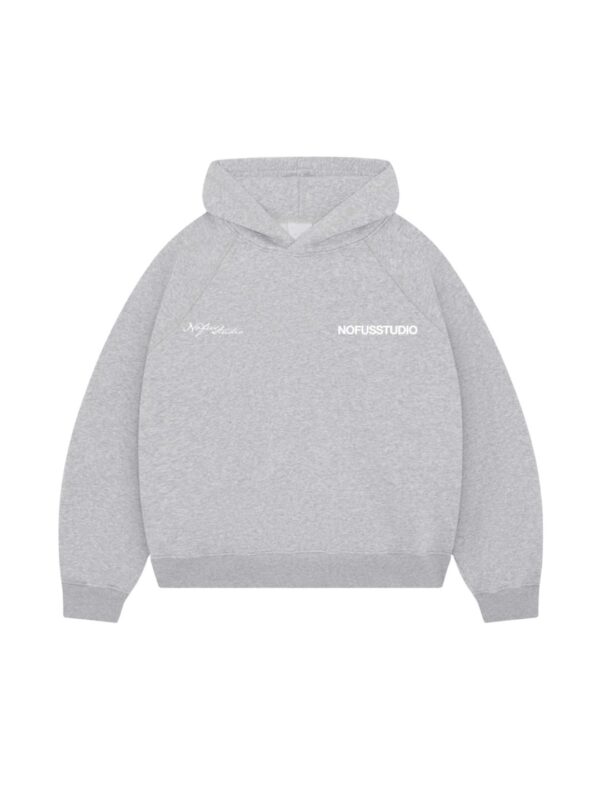 NOFUSSSudadera"Grey Essential Hoodie"color gris