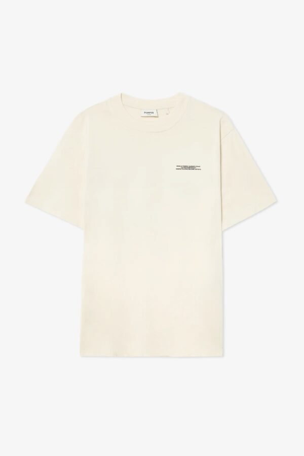 POMPEII BRAND Camiseta " ESSENTIALS CREAM TEE " color crudo