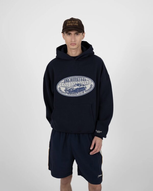 PROHIBITEDSudadera"Racecore Hoodie Deep Blue"color azul