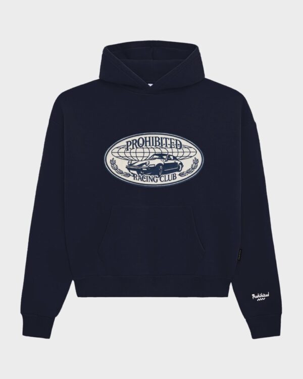 PROHIBITEDSudadera"Racecore Hoodie Deep Blue"color azul