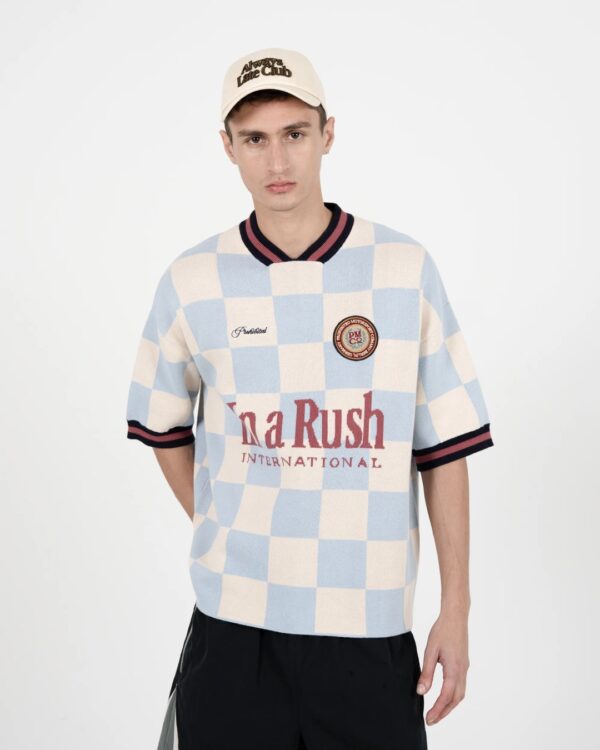 PROHIBITEDCamiseta"Victory Knit Trikot blue"color azul