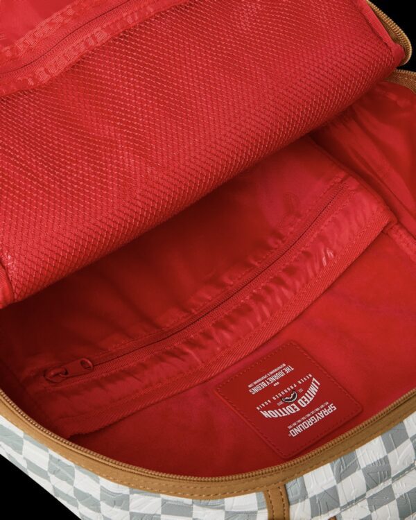 SPRAYGROUNDMochila"GRAFF EMBOSSED CREAM CHECK BACKPACK"