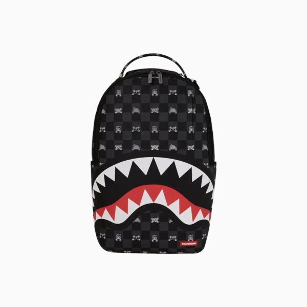SPRAYGROUNDMochila"GRAY PEEKING CHARACTER CHECK BACKPACK"