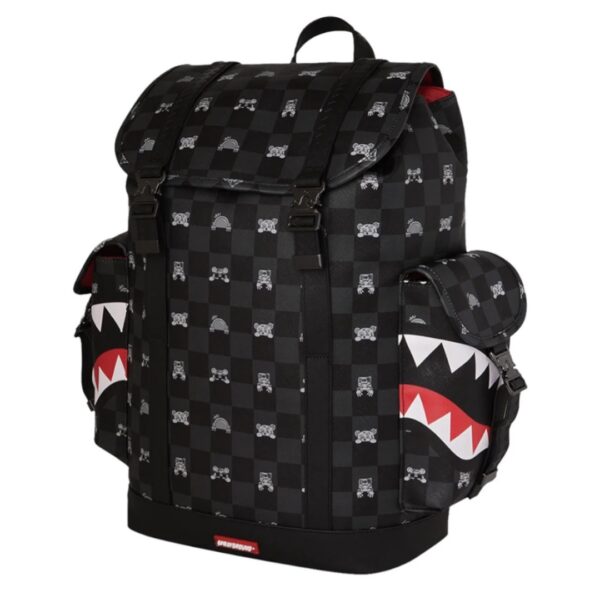 SPRAYGROUNDMochila"GRAY PEEKING CHARACTER CHECK MONTE CARLO BACKPACK"