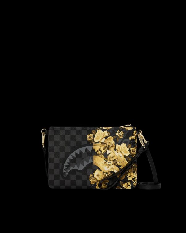 SPRAYGROUNDBolso"GOLD FLORAL REMIX CROSSOVER CLUTCH"