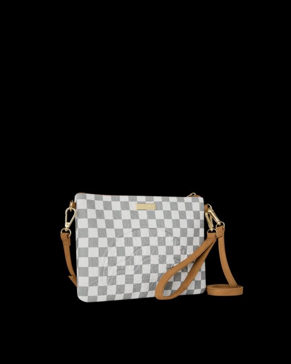 SPRAYGROUNDBolso"GRAFF EMBOSSED CREAM CHECK CROSSOVER CLUTCH"