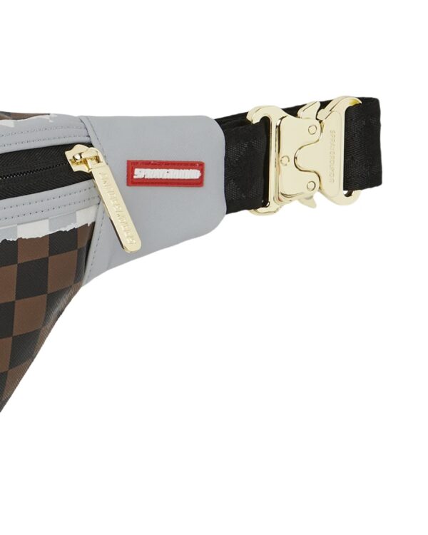 SPRAYGROUNDRiñonera"CREAM BROWN TEAR CHECK SAVVY CROSSBODY"