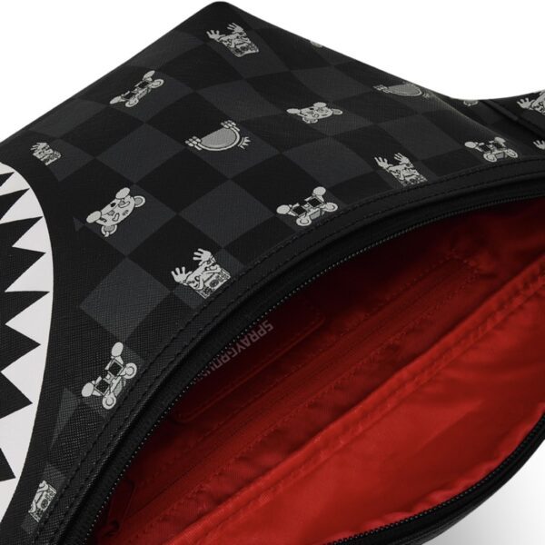 SPRAYGROUNDRiñonera"GRAY PEEKING CHARACTER CHECK SAVVY CROSSBODY"