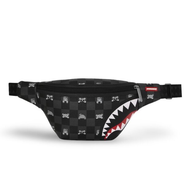 SPRAYGROUNDRiñonera"GRAY PEEKING CHARACTER CHECK SAVVY CROSSBODY"