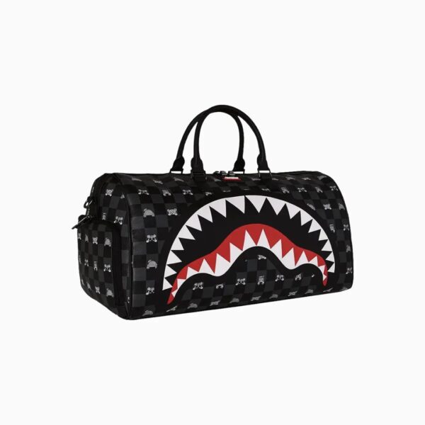 SPRAYGROUNDBolsa"GRAY PEEKING CHARACTER CHECK DUFFLE"