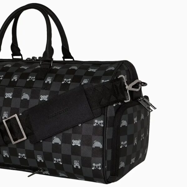 SPRAYGROUNDBolsa"GRAY PEEKING CHARACTER CHECK DUFFLE"