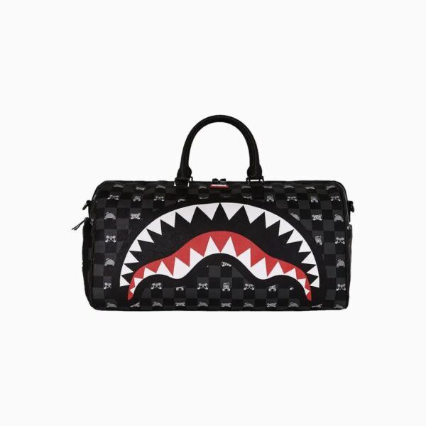 SPRAYGROUNDBolsa"GRAY PEEKING CHARACTER CHECK DUFFLE"