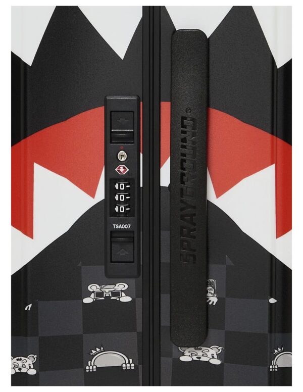 SPRAYGROUNDMaleta"GRAY PEEKING CHARACTER CHECK CARRY-ON LUGGAGE"