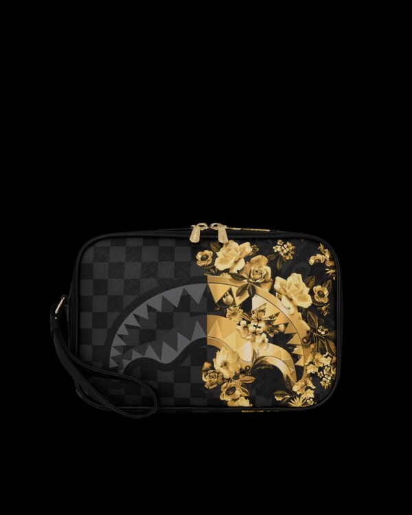 SPRAYGROUNDNeceser"GOLD FLORAL REMIX TOILETRY BRICK"