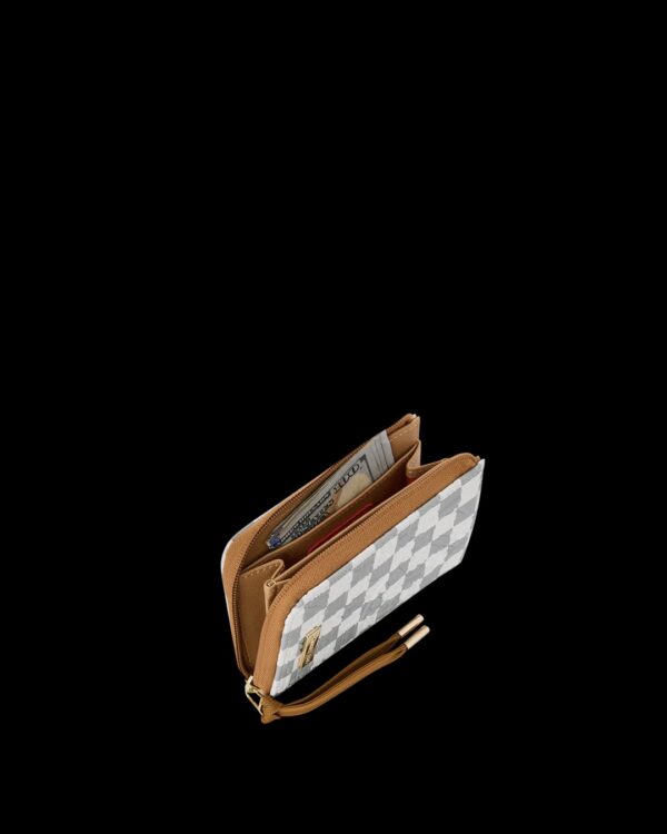 SPRAYGROUNDMonedero"GRAFF EMBOSSED CREAM CHECK WALLET"