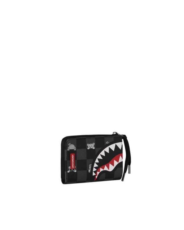SPRAYGROUNDMonedero"GRAY PEEKING CHARACTER CHECK WALLET"