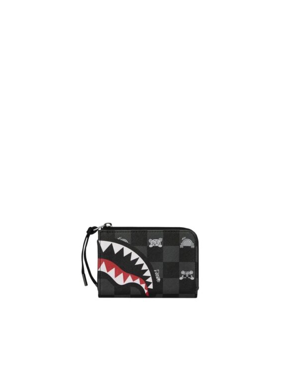 SPRAYGROUNDMonedero"GRAY PEEKING CHARACTER CHECK WALLET"