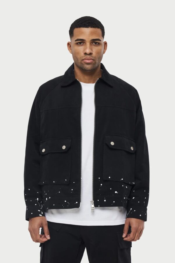 THE COUTURE CLUB Chaqueta " ZIP THROUGH JACKET WITH POCKET DETAILS " color negro