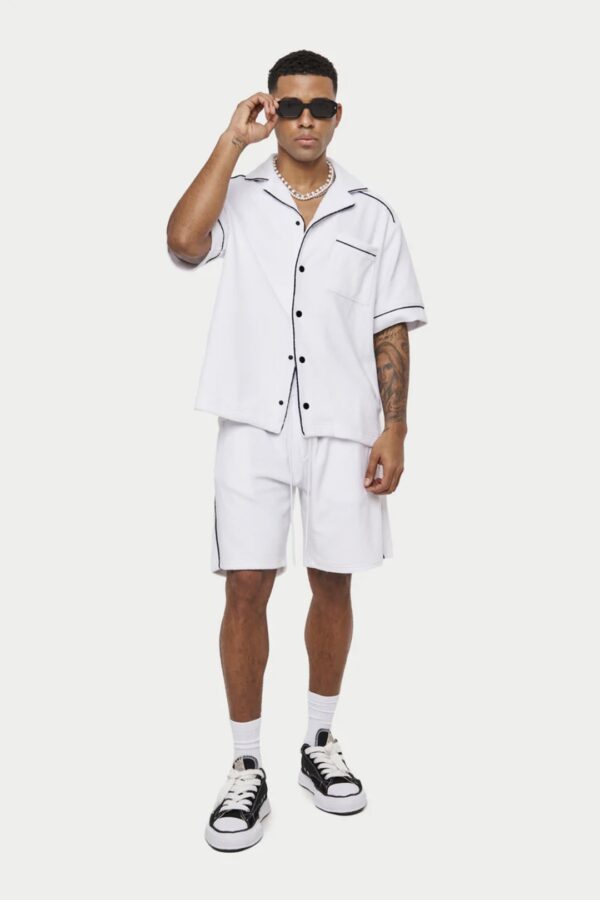 THE COUTURE CLUB Bermudas " Heavyweight Towelled " color blanco