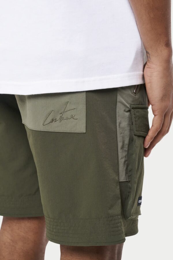 THE COUTURE CLUB Bermuda " Panelled Cargo " color khaki