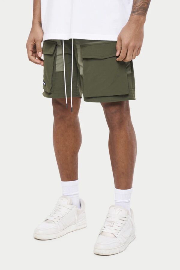 THE COUTURE CLUB Bermuda " Panelled Cargo " color khaki