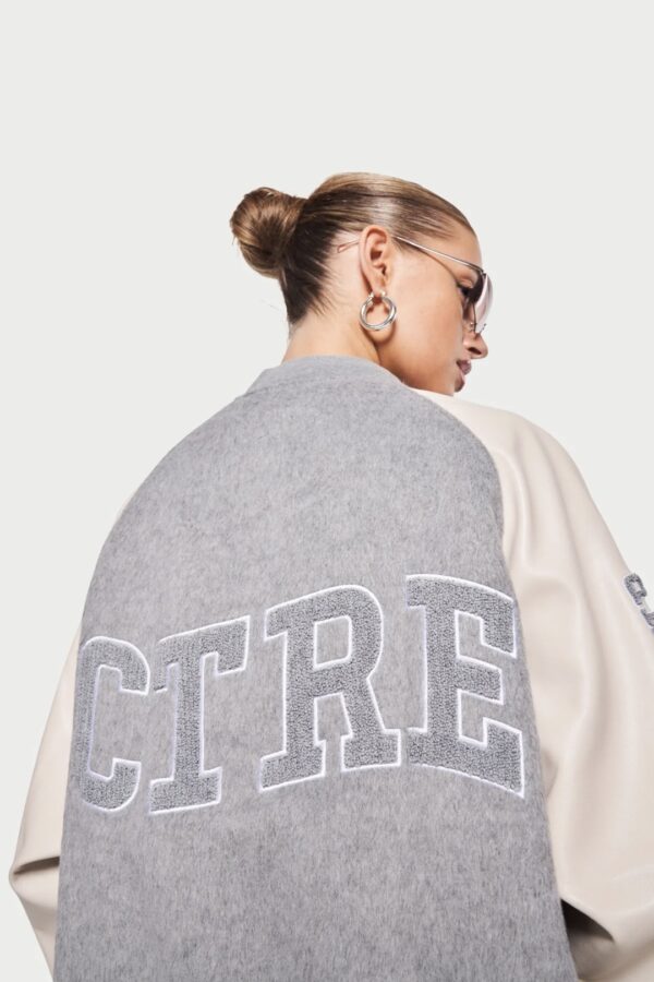 THE COUTURE CLUB Chaqueta " Vegan Leather " color gris