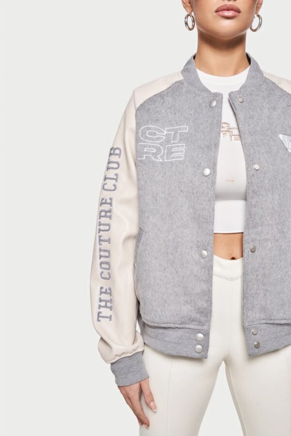 THE COUTURE CLUB Chaqueta " Vegan Leather " color gris