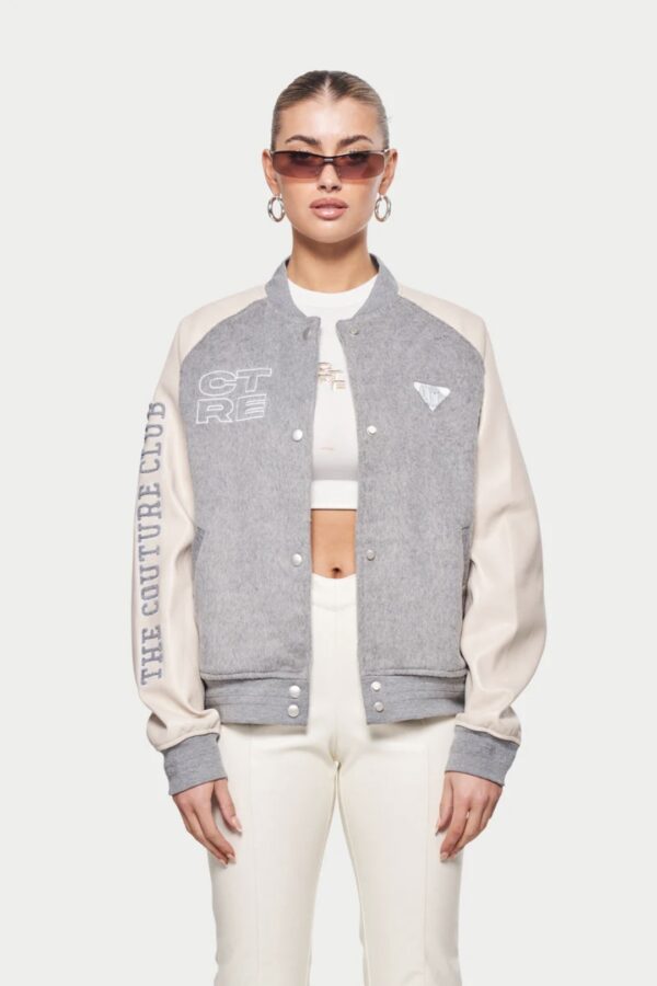 THE COUTURE CLUB Chaqueta " Vegan Leather " color gris