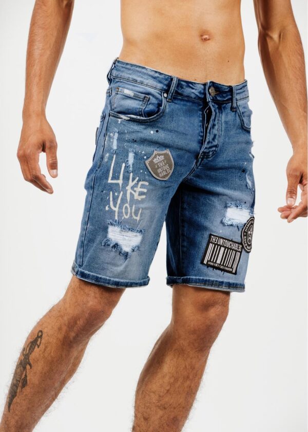 THE UNTOUCHABLES Bermuda " Art " color blanco-azul