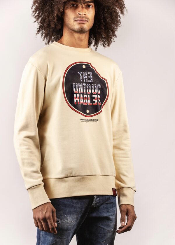 THE UNTOUCHABLES Sudadera " SWEAT AMERICAN LOGO " color crudo