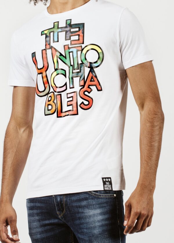 THE UNTOUCHABLES Camiseta " Logo Colors " color blanco