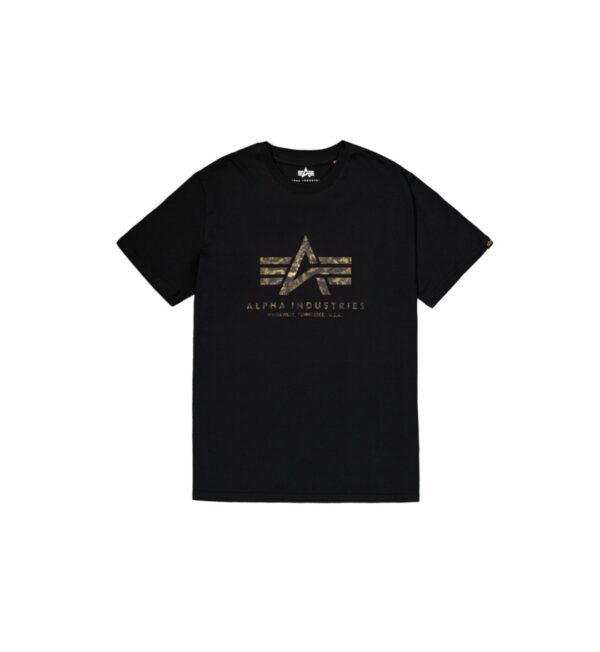 ALPHA INDUSTRIESCamiseta"Basic T-Shirt BL Effect Print"color negro