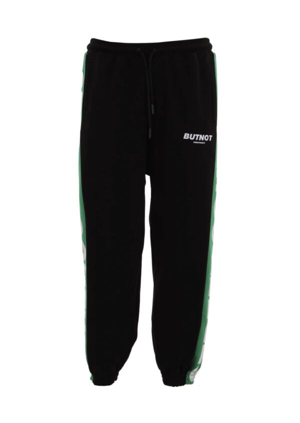 BUTNOT Pantalon " PANTATUTA CON BANDE A CONTRASTO " color negro