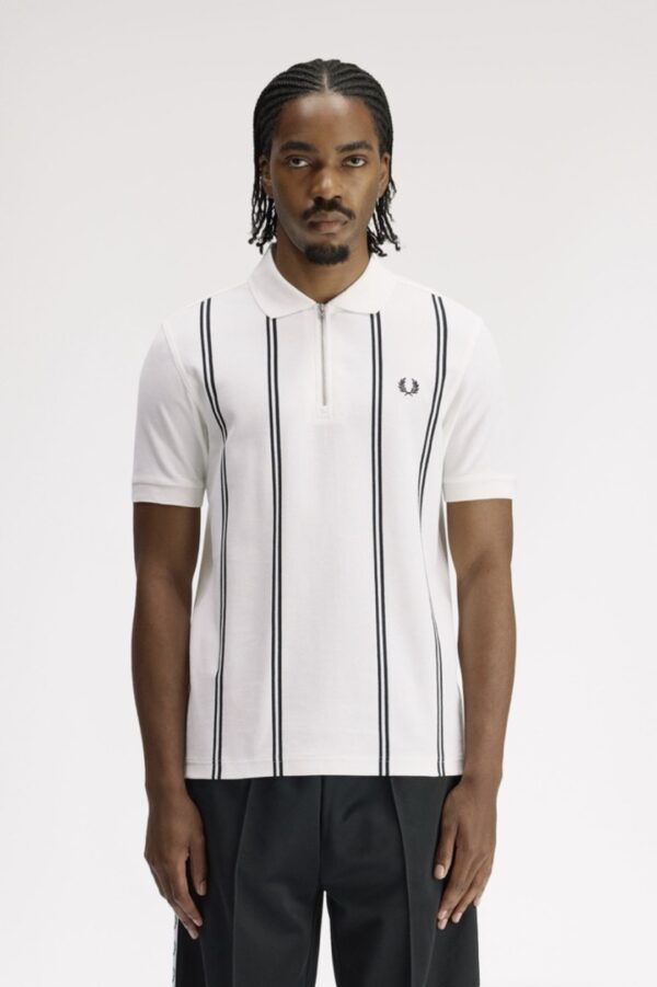 FRED PERRYPolo"Rayas verticales"color blanco