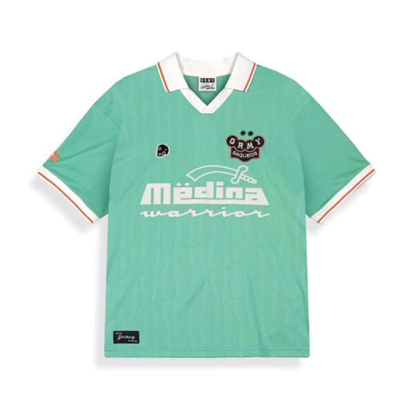 GRIMEYCamiseta"MACHETAZOS THE WARRIOR BOXY SOCCER JERSEY"color verde