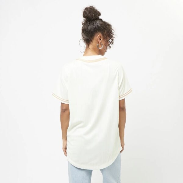 KARL KANI Camiseta " KK Varsity Pinstripe Baseball Shirt off white/white " color blanco