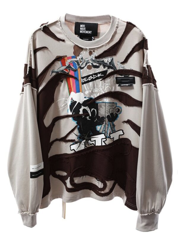 MOD WAVE MOVEMENTSudadera"VANGUARD´S DOG  SWEATSHIRT"color marron